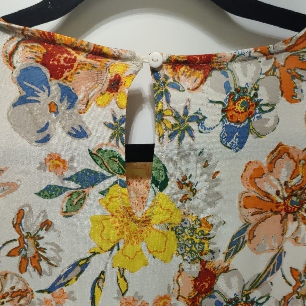 Floral Babydoll Mini Dress Boho Cottagecore Free Market M NWOT - Picture 5 of 5